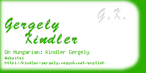 gergely kindler business card